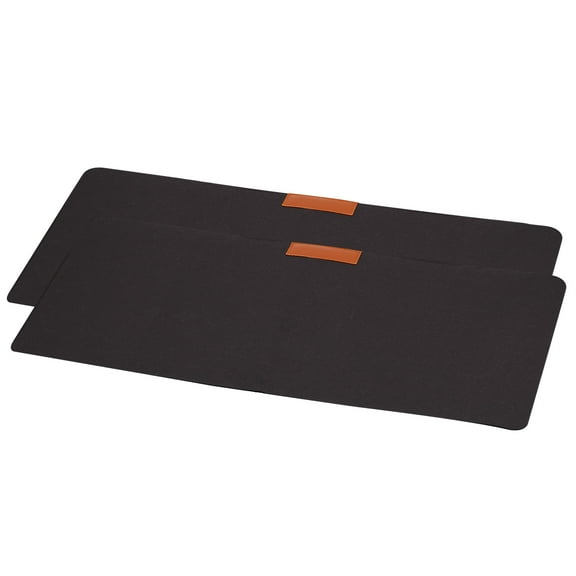 Uxcell 28x13" Desk Mat Protector, 2 Pack Dual Side Soft Smooth Mouse Pad Writing Mat, Black