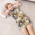 thumbnail image 6 of Silky Satin Kids' Pajama Set Breathable & Smooth Unisex Button-Down Pajamas A Large Group Of Dogs, 6 of 8
