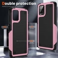 thumbnail image 3 of Nalacover Samsung Galaxy A12 5G Case, Heavy Duty 3 in 1 Rugged Shockproof Rugged Silicone Hybrid Hard PC Soft TPU Bumper Camera Raised Drop Protective Girls Women Boy Men Phone Covers, Pink, 3 of 8