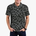 thumbnail image 3 of Balery Numbers Printed Men’s Short Sleeve Polo Shirt, Midweight Men's Shirt,Golf Polo shirts -Medium, 3 of 9