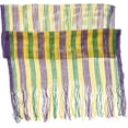 thumbnail image 2 of Mardi Gras Scarf 68" Purple Green Gold Open Weave, 2 of 4