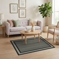 thumbnail image 3 of ODIKA Layering Vertical Band Slim Frame Crisp Geometric Striped Stripe Stain Resistant Low Profile for Dorm Room, Small Living Apartment, 3 of 7
