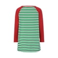 thumbnail image 4 of Franhais Mommy and Me Matching Pajama Dress, Long Sleeve Round Neck Striped Printed Dress, Family, 4 of 9