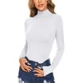 thumbnail image 5 of Turtleneck Shirt Women Long Sleeve Mock Neck Slim Fit Tops Base Layer Soft Lightweight Stretch Undershirts, 5 of 6