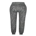 thumbnail image 3 of CHUANK Womens Leopard Drawstring Elastic Waist Sports Lounge Pants with Pockets, 3 of 4