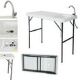 thumbnail image 2 of Ktaxon Table de Poisson Pliante avec Robinet Blanc en Plastique, 2 of 7