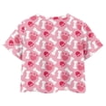 thumbnail image 2 of Uourmeti Dog Paw Print Crew Neck T- Shirt Kids Summer Short Sleeve Crop Top Lightweight Soft Short Sweatshirt Casual Pullover for Girls, 2 of 5