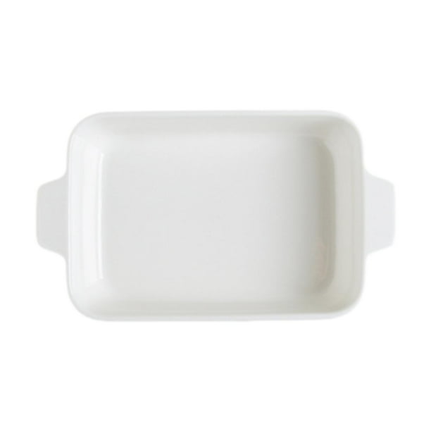 Fuente para horno, cazuela, profunda, rectangular, práctica, fácil de usar, placa de cerámica para horno, para la cena, uso diario en