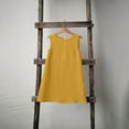 thumbnail image 4 of Gamivast Clothes Under $5.00 Girls Summer Sleeveless Linen Dress Casual Crew Neck A Line Dress Twirly Skater School Recital Dress Flowy Casual Beach Sundress Yellow Previous History, 4 of 8