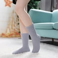 thumbnail image 5 of 5 Pairs Womens Fuzzy Slipper Socks, Ultra Soft Microfiber Crew Socks for Winter, Non-Slip Cozy House Socks with Fluffy Lining, 5 of 6