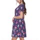 thumbnail image 2 of Easygdp leaf flower Skull colorful para Vestido Transpirable de Mujer, Vestido Suelto de Manga Corta con Pliegues y Bolsillos para el Verano, 2 of 6