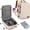 White + Shoe Bag, variant on 18" Large Travel Backpack W/ USB Charging Port,Personal Item Bag Airline Approved,Anti-Theft Water Resistant Rucksacks Fit 17" Laptop,Lightweight Casual Daypack for College School Business