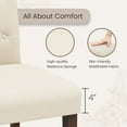 thumbnail image 3 of Pirecart Dining Chairs Set of 4, Modern Armless Side Chairs for Dining Room & Kitchen, Button-Tufted Parsons Design Upholstered Fabric Chairs with Solid Wood Legs, Beige, 3 of 8