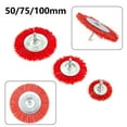thumbnail image 4 of Brosse à Gobelet en Nylon Roue de Fil Abrasif Outil Rotatif Polissage Ébavrage 50/75/100mm, 4 of 7