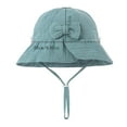 thumbnail image 2 of Miqool Infant Newborn Baby Cute Sun Hat UPF 50+ Sun Protection Wide Brim Bucket Hat Outdoor Adjustable Beach Hats for Boys Girls, 2 of 4