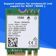 thumbnail image 1 of Card For KILLER 1550AC For Windows10 2.4 G & 300 MBPS /5 G & 1.73 Gbps, 1 of 8