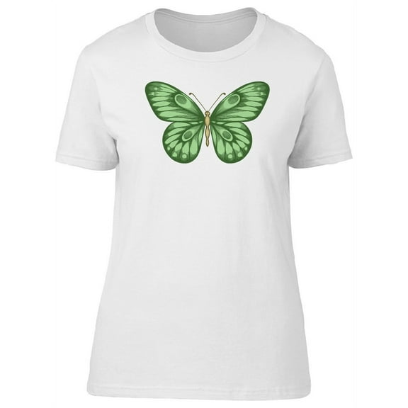 Beautiful Green Grunge Butterfly Tee Women's -Image by Shutterstock