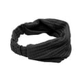 thumbnail image 3 of Unique Bargains 1 Pc Headband Wide Solid Textured Hairband for Women Black, 3 of 5