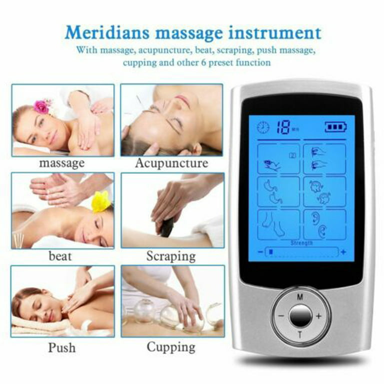 Stimease TENS Unit Muscle Stimulator, 24 Modes Dual Channel Rechargeable  TENS EMS Machine for Pain Relief Therapy with 20 Electrode Tens Unit
