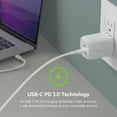 thumbnail image 3 of Belkin 65W Dual USB-C Wall Charger, Fast Charging Power Delivery 3.0 w/ GaN Technology for iPhone 16, 15, 14, 13, Pro, Pro Max, iPad, MacBook, Galaxy S25 Ultra, Nintendo Switch 2 & More - White, 3 of 7