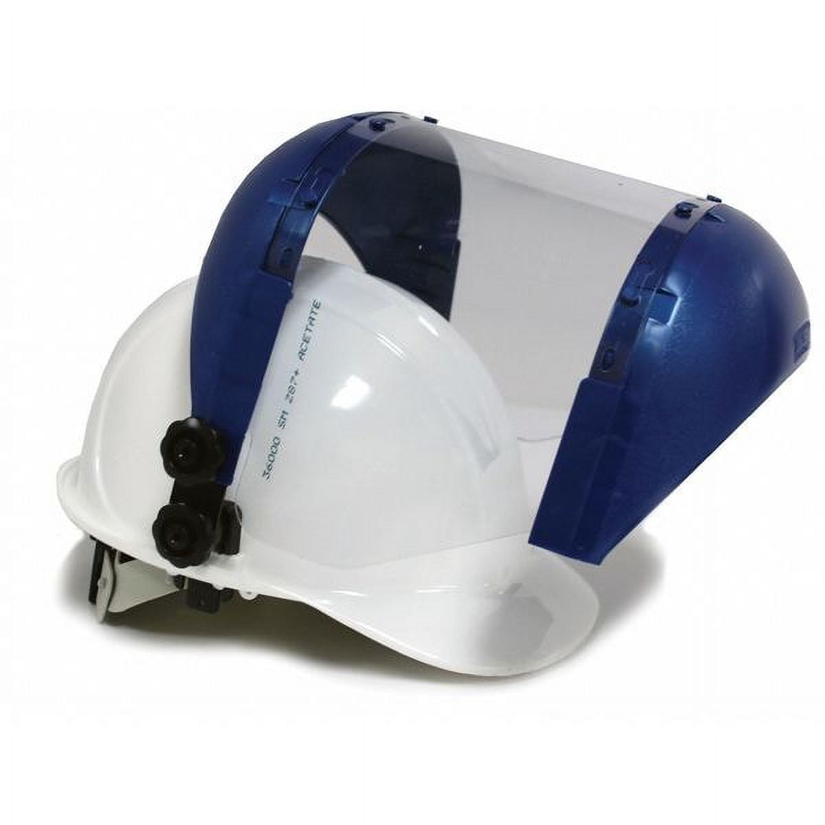 Sellstrom Face Shield - 380 Series - 6.5" x 19.5" x 0.040" Window - Clear - Universal Hard Hat Slot Adapter Headgear - Dual Crown