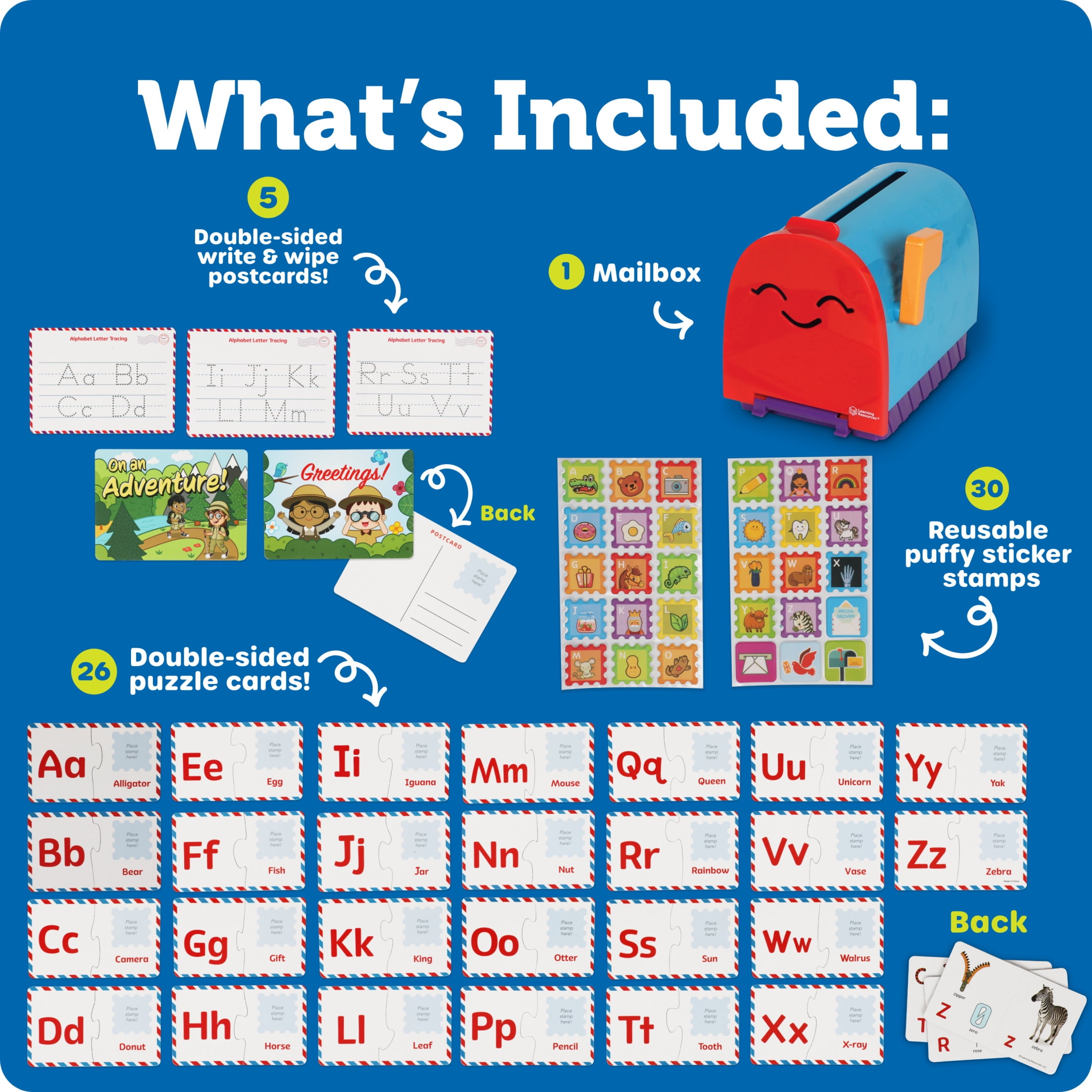 Learning Resources Alphabet Learning Mailbox Preschool Learning Toys Ages 4+