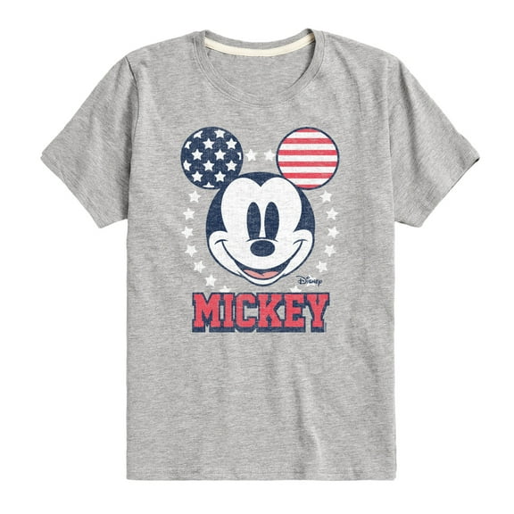 Disney - Americana - Mickey USA Ears - Toddler And Youth Short Sleeve Graphic T-Shirt