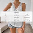 thumbnail image 5 of FRSASU Women's Floral Lace V-Neck Tank Top Casual Summer Hollow Out Sleeveless Tops White, 5 of 6