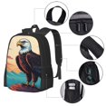 thumbnail image 2 of Disketp Cartoon Iceberg Bald Eagle Mochila Minimalista de Gran Capacidad, Mochila de Viaje para Escuela, Trabajo o Uso Diario, 2 of 6