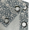 thumbnail image 4 of Ambesonne Damask Grommet Curtain, Leaves and Buds, 50" x 84", Cream Grey, 4 of 6