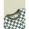 thumbnail image 6 of Biekopu Baby Boys Shorts Set, Short Sleeve Crew Neck Plaid T-shirt with Shorts Summer Outfit, 6 of 9