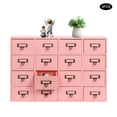 thumbnail image 4 of Vintage 4 PCS Drawer Cabinets Pink 64-Drawer Storage Box Storage Cabinet 39.37*3.94*27.56in, 4 of 21
