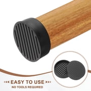 1.5 Non Slip Furniture Coasters, 4pcs Round Rubber Furniture Pads Caster Cups Furniture Feet Floor Protectors Bed Stopper for Hardwood Floors Table Sofa, Black