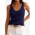 thumbnail image 2 of PRETTYGARDEN Womens Summer Sleeveless Tank Tops V Neck Ruffle Lightweight Ribbed Knit Shirt Casual Going Out Top, 2 of 9