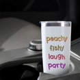 thumbnail image 5 of 20oz Powder Coated Easter Tumbler with Telescopic Straw, Insulated Travel Mug, Slogan Print, 5 of 6