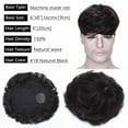 thumbnail image 2 of Benehair 100% Remy Human Hair Extensions Mens Hair Replacement System Toupee Hairpieces Clip in 4 Clips Black, 2 of 8