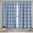 thumbnail image 2 of Ambesonne Navy Blue Valance & Curtain, Moroccan Traditional, 55"x24", Violet Blue Pale Blue, 2 of 7