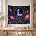 thumbnail image 5 of Crescent Moon in Stone Archway Against Starry Sky Dreamy Fantasy for Celestial Decor Enthusiasts Ethereal Wall Art Decor Holiday Gift Tapestry Wall Hanging for Bedroom and Living Room, 5 of 7