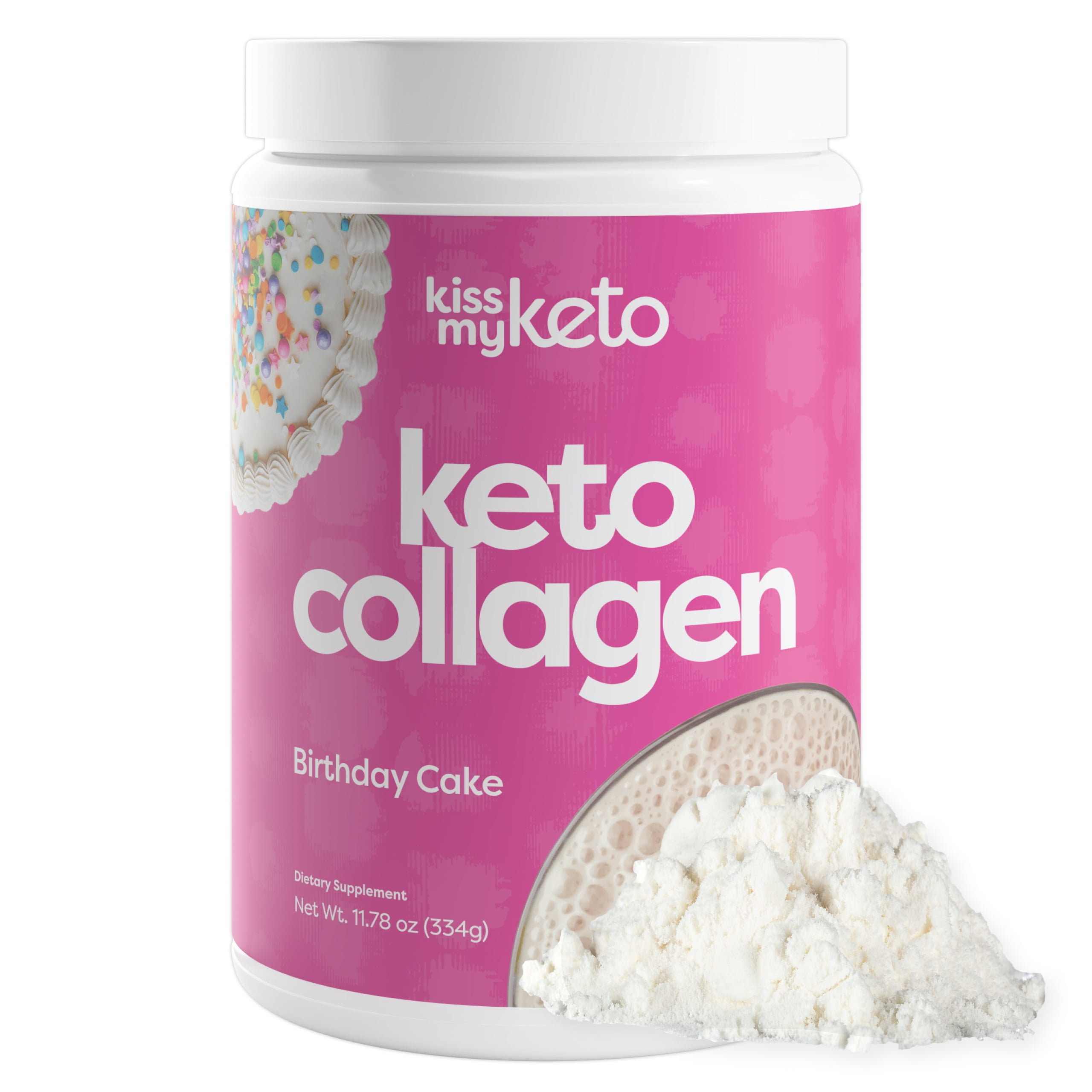 Kiss My Keto Collagen Powder — Birthday Cake Sugar Free, Low Carb