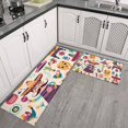 thumbnail image 2 of Colorful Mexican Elements Kitchen Rugs Sets Of 2,Anti Fatigue Kitchen Mat Rugs Non Slip Washable,Decorative Kitchen Floor Mats for Kitchen,Sink,Laundry,17"x30"+17"x47", 2 of 7