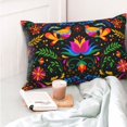 thumbnail image 4 of Fuzoiu Mexican Flower Traditional1 Print Pillow Case with Hidden Zipper,Pillow Covers,Soft and Comfortable Pillowcase-14"x20", 4 of 6
