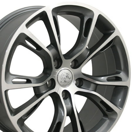 Rock Sliders Jeep Cherokee 20x8.5 Wheel Fits Jeep Grand Cherokee- SRT8 Style Gunmetal Rim w/Mach'd, Hollander 9113 ()