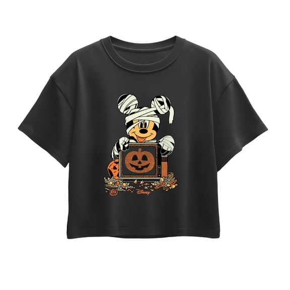 Disney - Halloween Mickey - Youth Girls Boxy T-Shirt