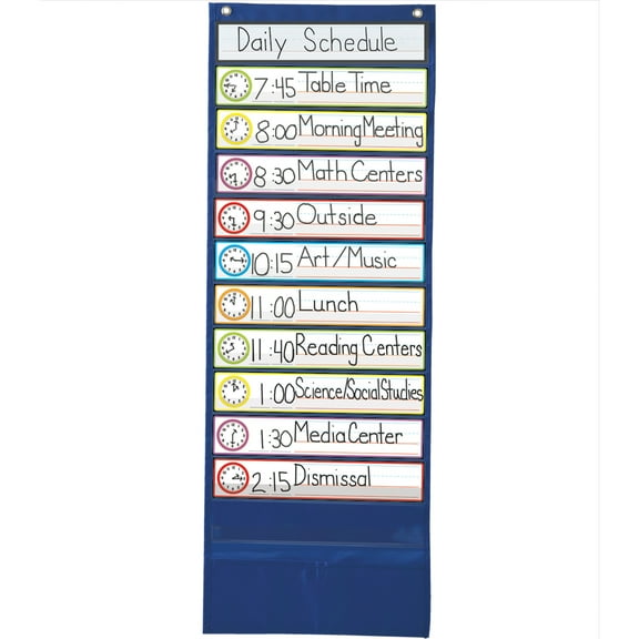 Carson Dellosa Deluxe Scheduling Pocket Chart (16 total items; 1 pocket chart; 15 cards)