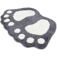 thumbnail image 1 of Bonita alfombra de baño, superabsorbente, lavable a máquina, base antideslizante, alfombra de baño de microfibra suave para baño gris, 40 cm x 60 cm, 1 of 7