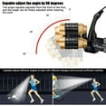 thumbnail image 6 of Headlamp,12000 Lumen 5 LED Working Headlight Flashlight with Rechargeable Battery,Waterproof Hard Hat Light,Running or Camping head lamp, 6 of 11