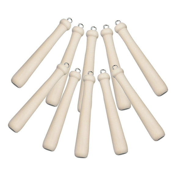 OUNONA Wooden Mini Baseball Bat Keychain Decor Beige Craft Supplies for DIY Projects 3.5 Inches