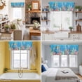 thumbnail image 5 of Ocean World Valance Curtain Sea Turtle Jellyfish Octopus Seahorse Coral Window Valances Rod Pocket Short Curtains Window Treatments for Kitchen Bedroom Bathroom Laundry 60" x 14", 5 of 9