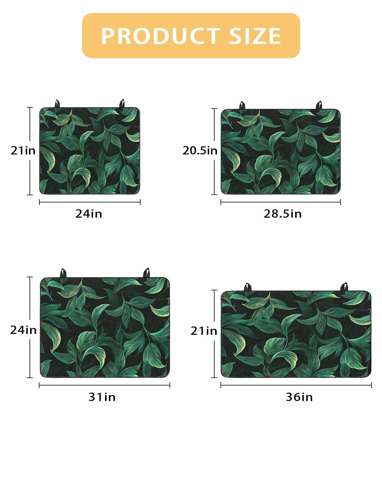 nqOlkjepod Large Induction Cooktop Protector Mat 36"x21", Green Leaf Stove Top Covers for Electric Stove, Nature Vines Branch Summer Tropical Plant Stove Burner Cover Mats, Glass Top Stove Cover