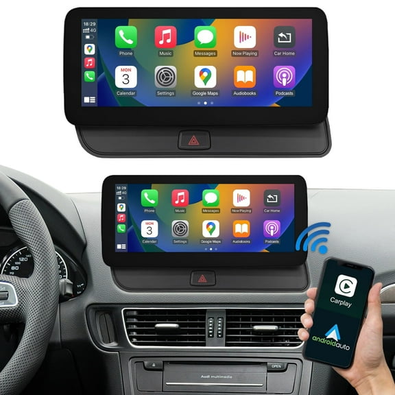 12.3 inch Touchscreen Wireless Carplay for Audi Q5 2009-2017 Year with 3GMMI Car Stereo Multimedia Radio Receiver Support Wireless Android Auto Mirrorlink